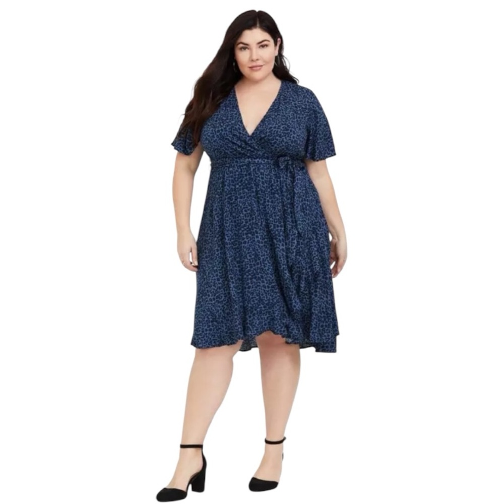 Torrid Mini Challis Wrap Dress
